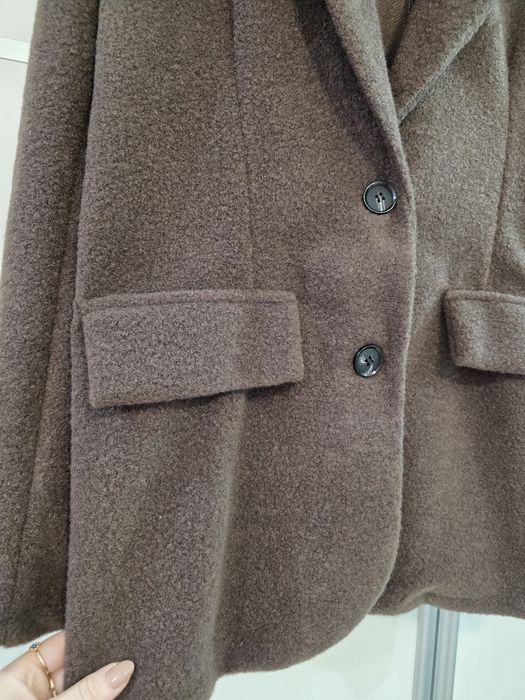 Nowa czekoladowa marynarka oversize miś luźna