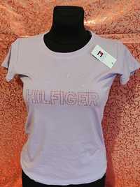 Fioletowa koszulka damska Tommy Hilfiger S M L XL wysyłka pobranie hit