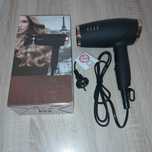Nowa suszarka do włosów ELLE _ Hair Dryer, czarna, składana rączka.