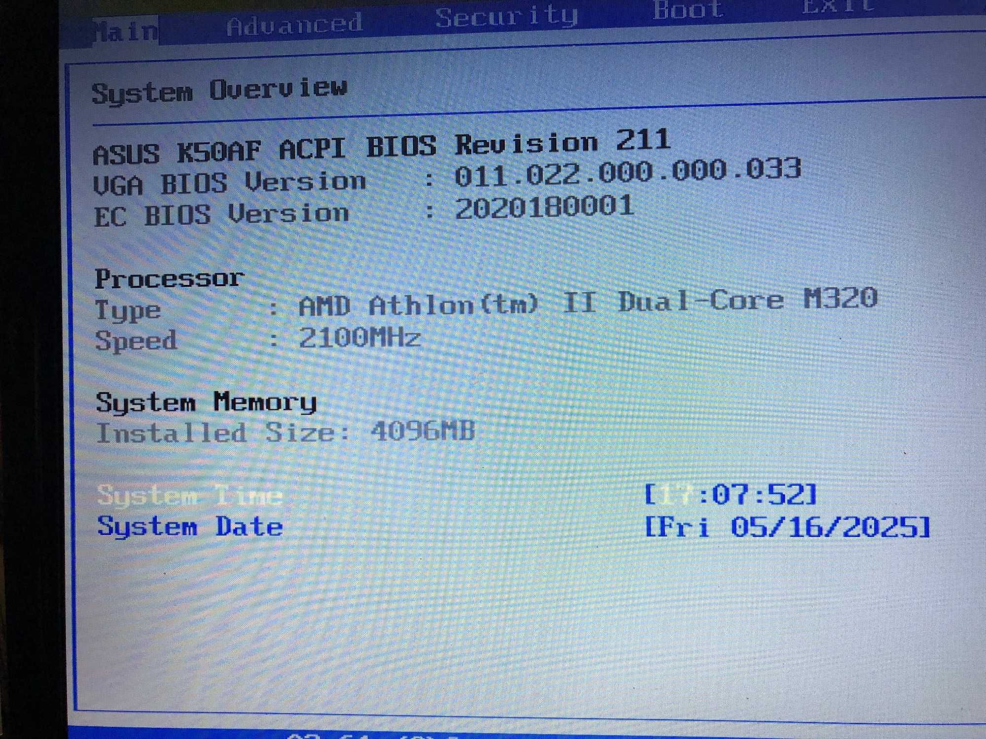Ноутбук ASUS K50AF