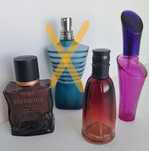 Conjunto de 3 Frascos de Perfume de Coleção - Vidro Colorido