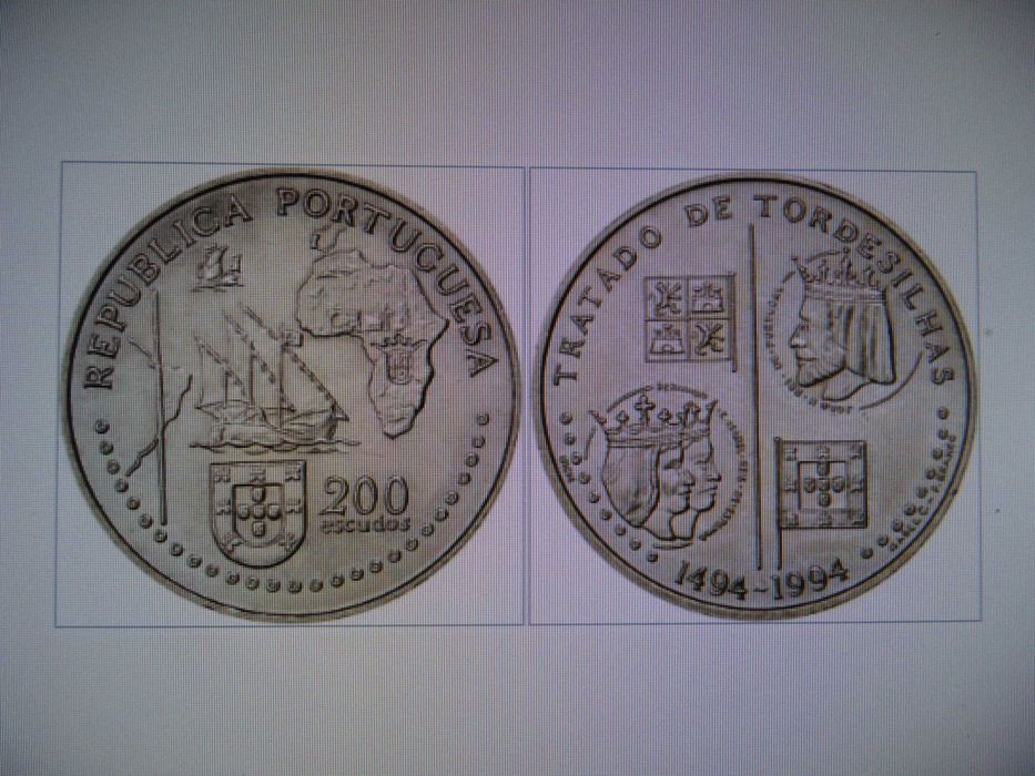 Moedas Comemorativas Descobrimentos Terras Mares Tordesilhas América