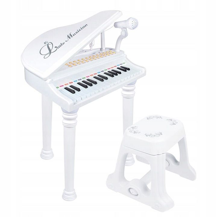 Pianino Organy Keyboard Dla Dzieci Krzesełko Mikrofon Nagrywanie Karao