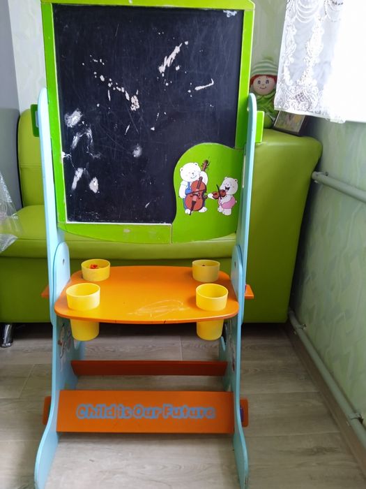 Двостороння магнітна дошка для малювання та вивчення букв та цифр