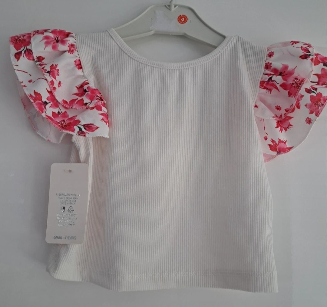 Komplet crop top + kuloty w kwiaty. NOWY!
