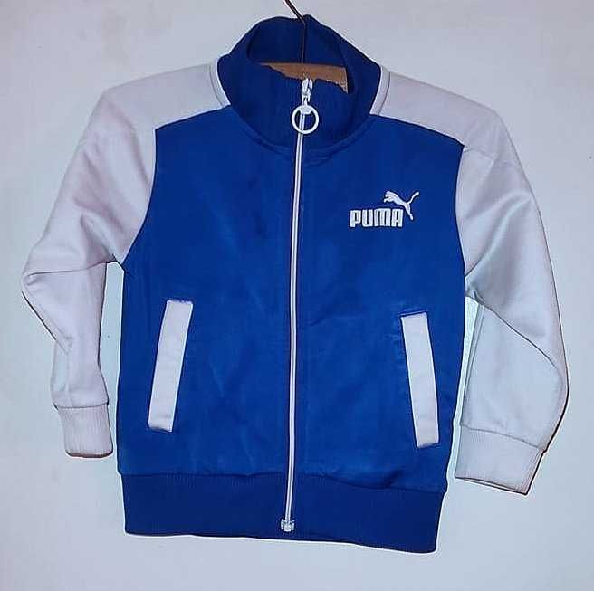 Bluza Puma dla chłopca Niebiesko biała logo,typu śliska Stan Bdb+ 80