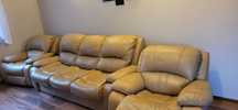 Meble skórzane sofa+ 2 fotele