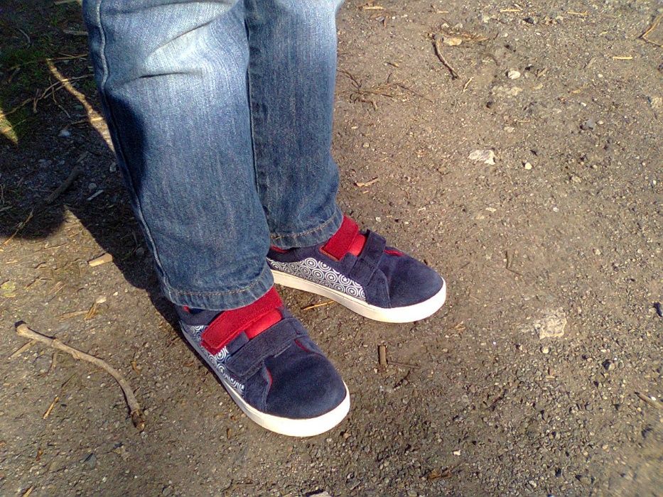 Кроссовки (нат. кожа-замш) Clarks, р.13,5 G (наш 32,5)-ст. 21см.