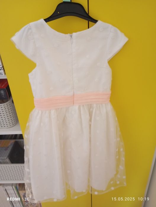 Biała Sukienka wizytowa komunia