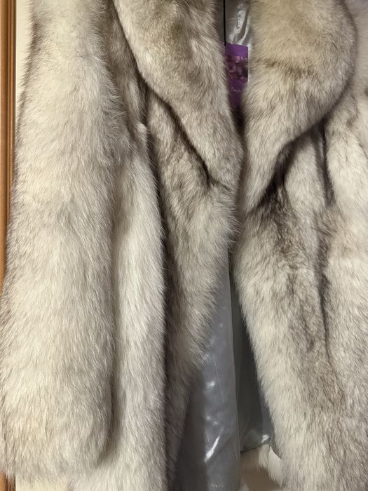 Naturalne futro z lisa + szal z lisa komplet naturalny