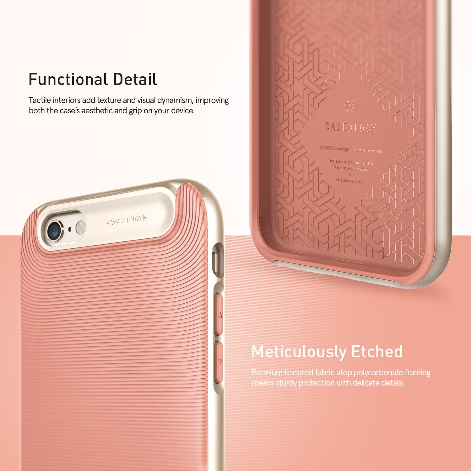 Etui Caseology do iPhone 6 Plus 6s Plus Wavelenght Coral Pink
