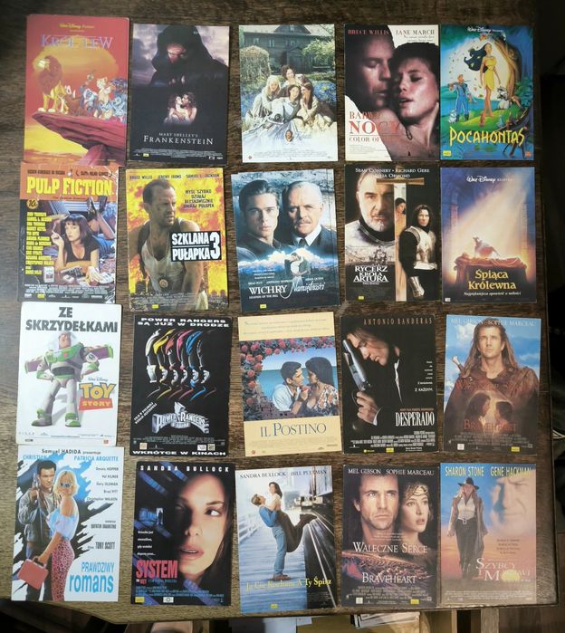 Ulotki filmowe, pocztówki film  bajka disney lata 90