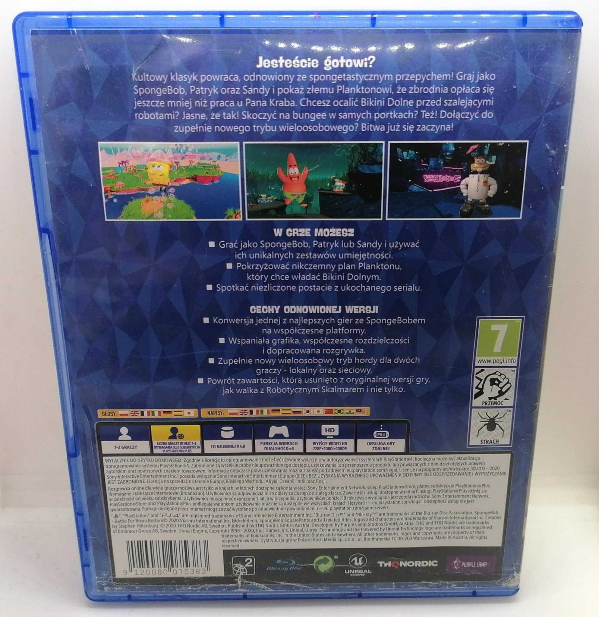 Gra SpongeBob Battle for Bikini Bottom Rehydrated PS4