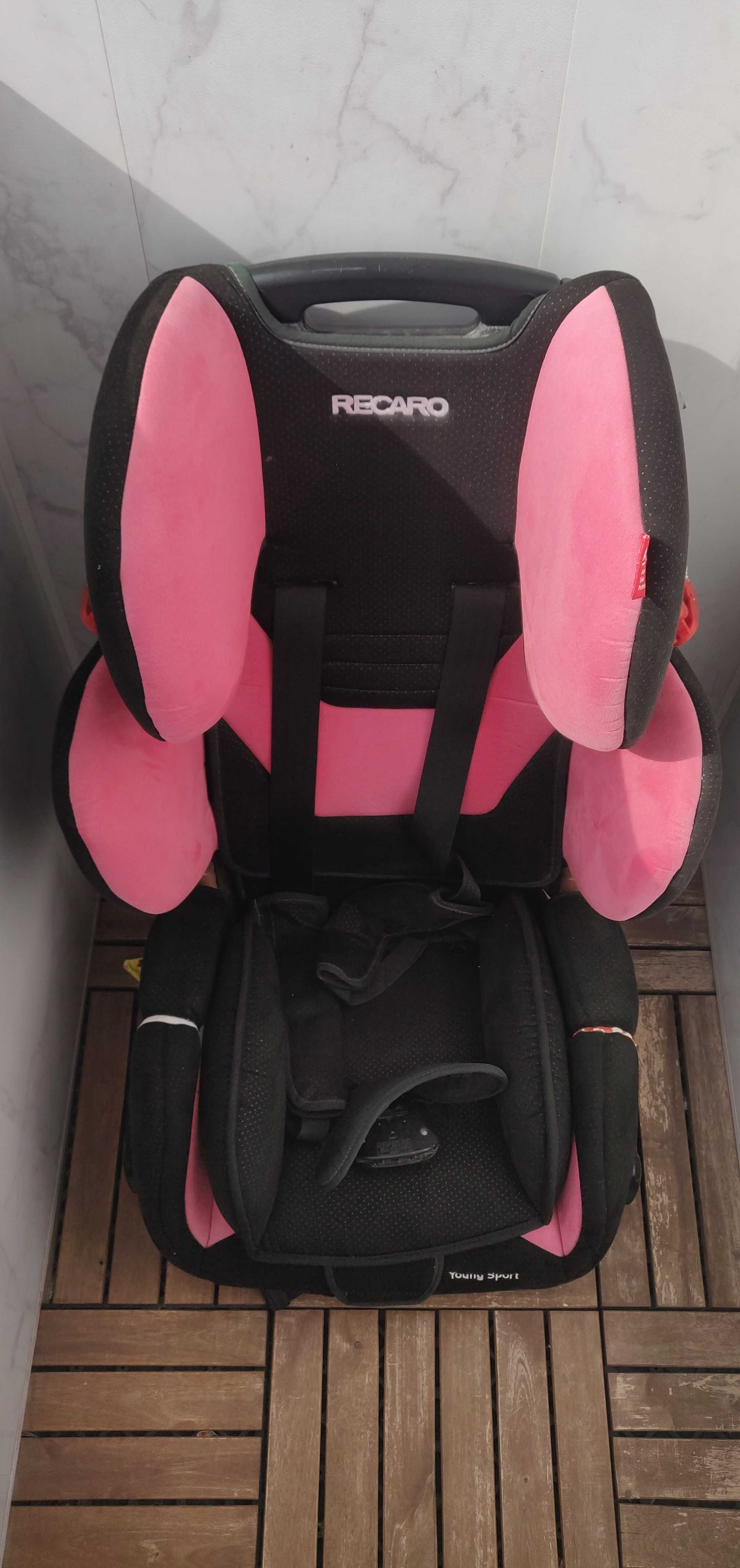 Fotelik Recaro Young Sport 9-36 czarno-ròżowy