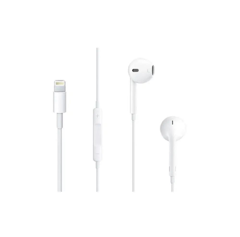 Навушники apple aphone дротові EarPods Lightning, білі, з мікрофоном