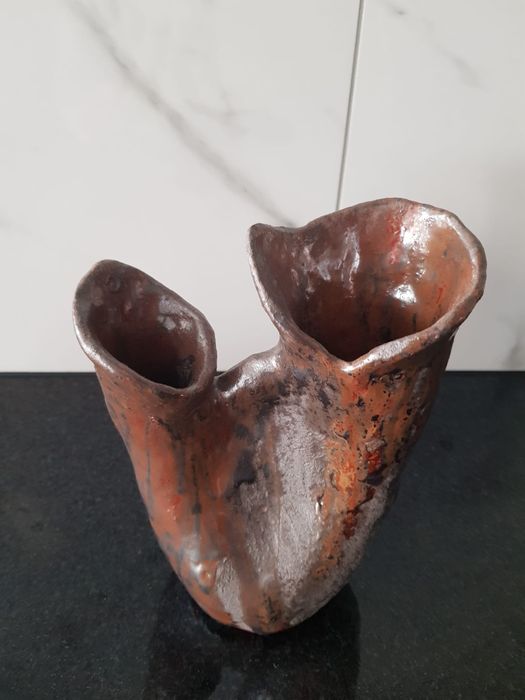 Stara ceramika artystyczna wazon