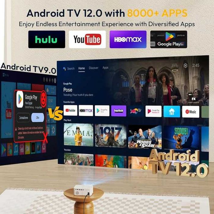PROJEKTOR XGODY X2 1080P android tv, smart, wifi + aplikacje