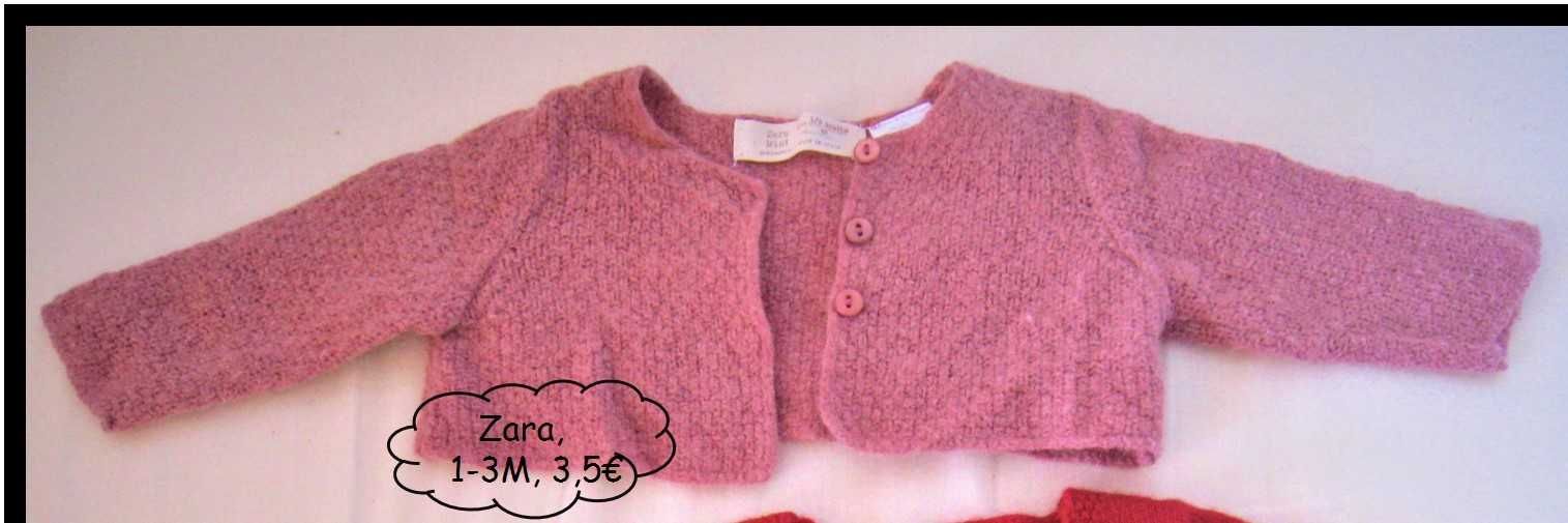 0-6 Meses -Menina Outono/ Inverno - Casacos, boleros e camisolas