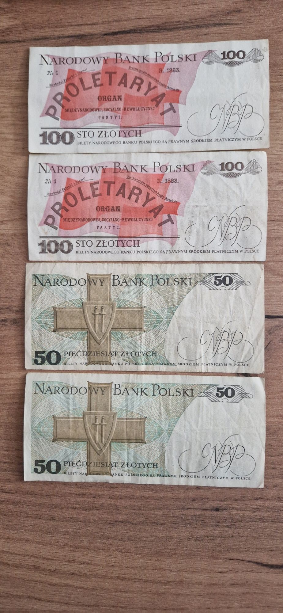 Banknoty PRL 50 i 100 złotych