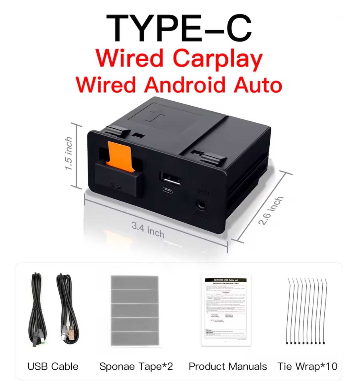 CarPlay AndroidAuto Typu C Mazda 2 3 6 CX-3 CX-5 CX-8 CX-9 MX5