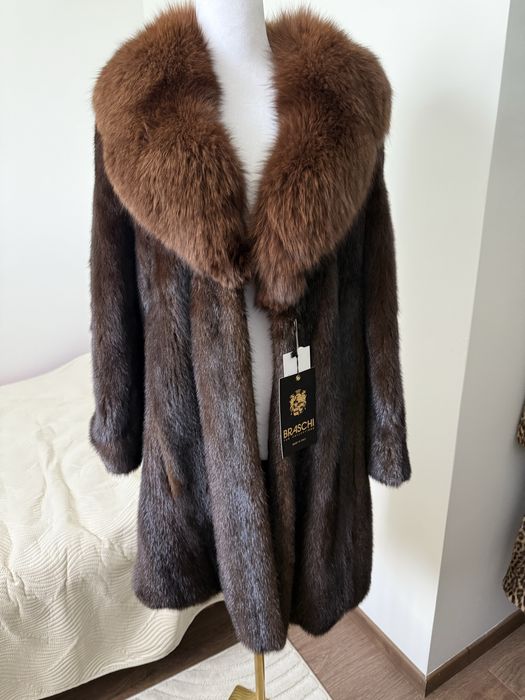 Futro naturalne z norek Braschi Nowe 38 M