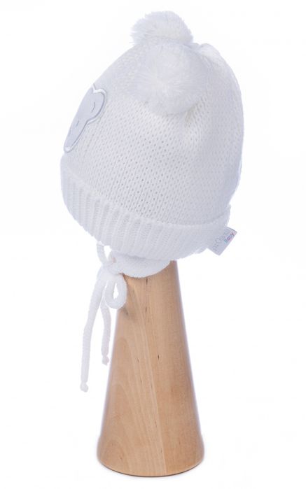 Zestaw Proman: czapka szalik rękawiczki 2-6 m. biały zima zimę
