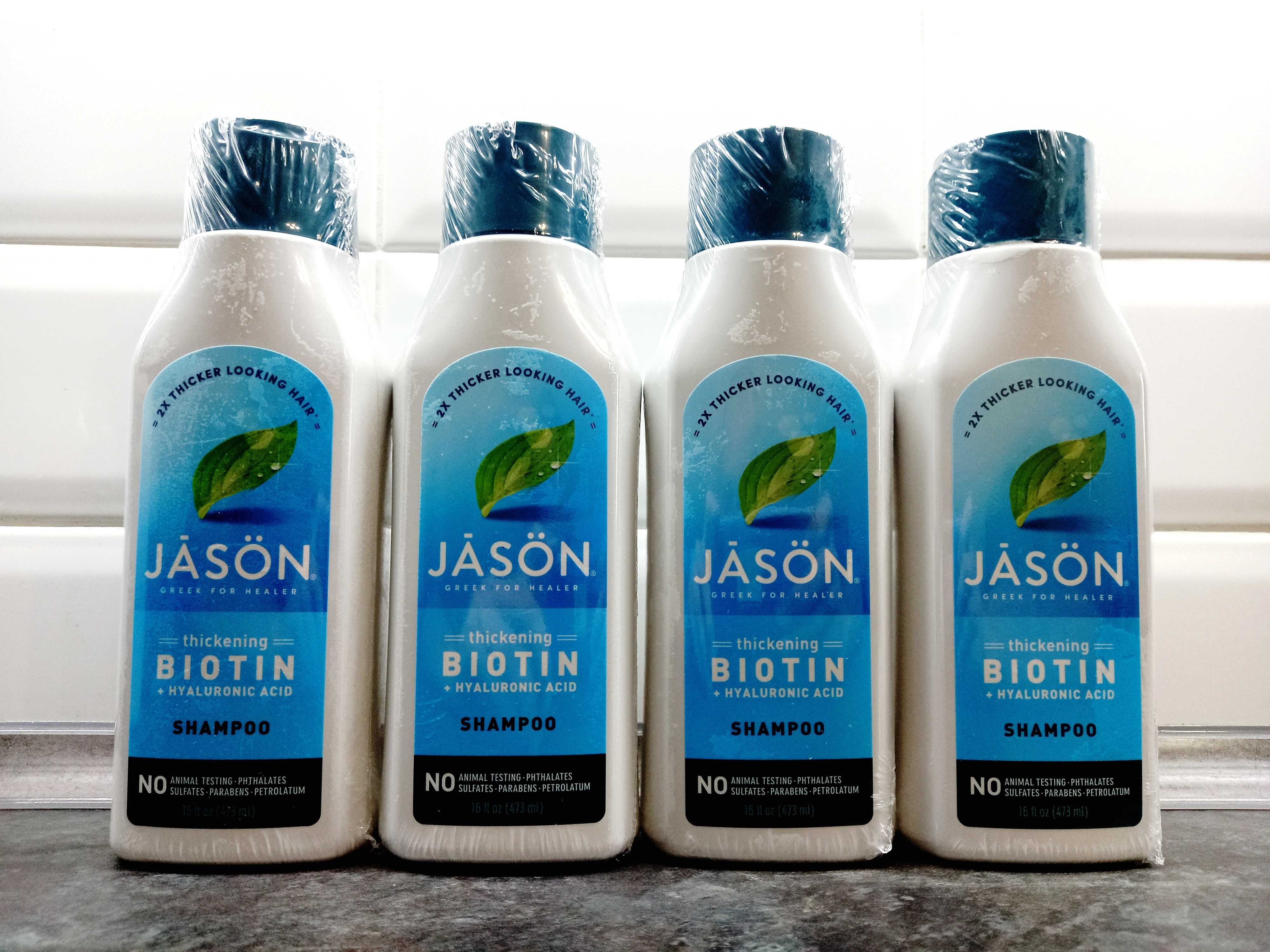 Jason, Shampoo Biotine + Hyaluronic Acid (473 мл), шампунь с биотином