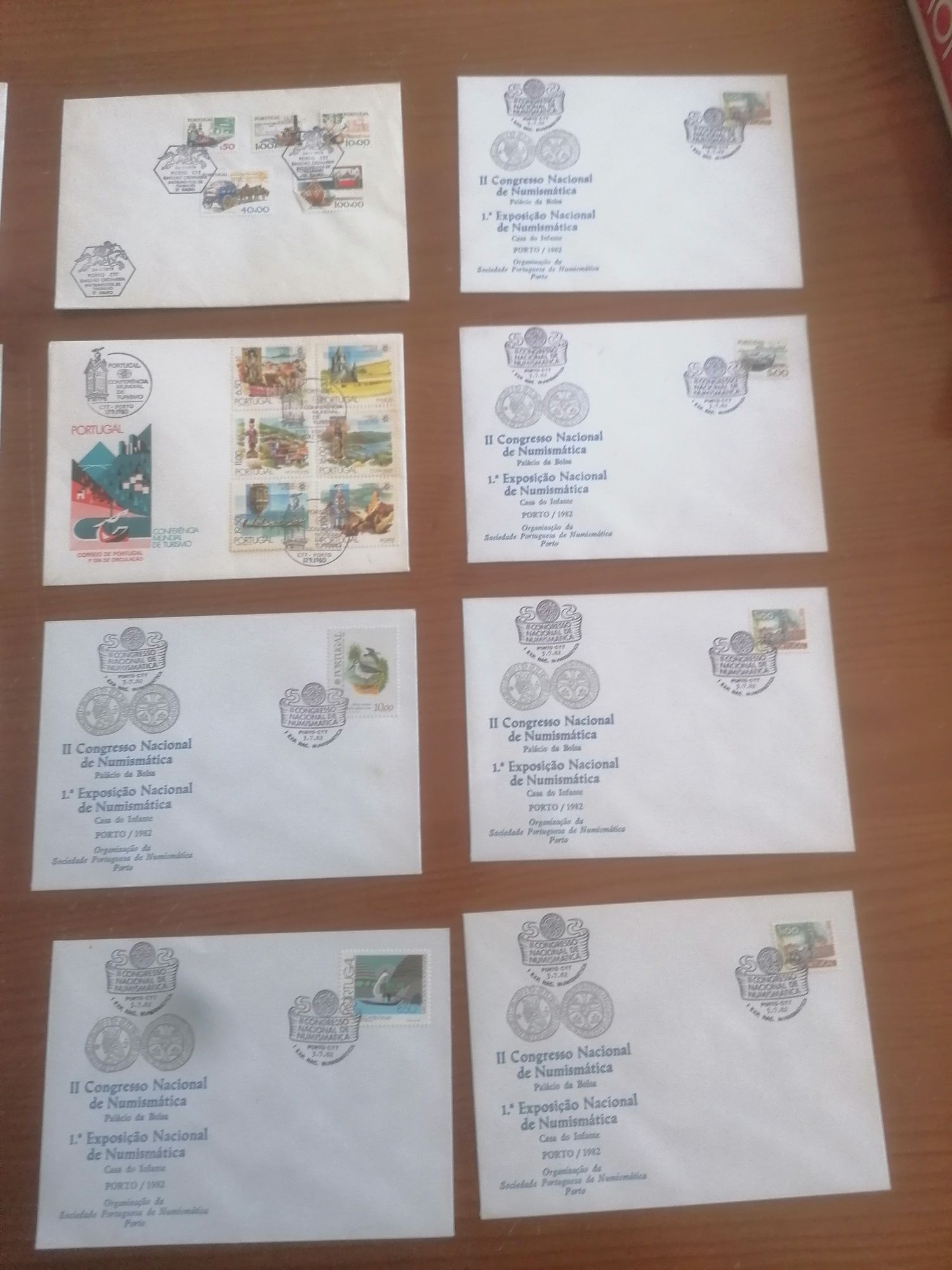 Conjunto de 12 envelopes selados novo antigos