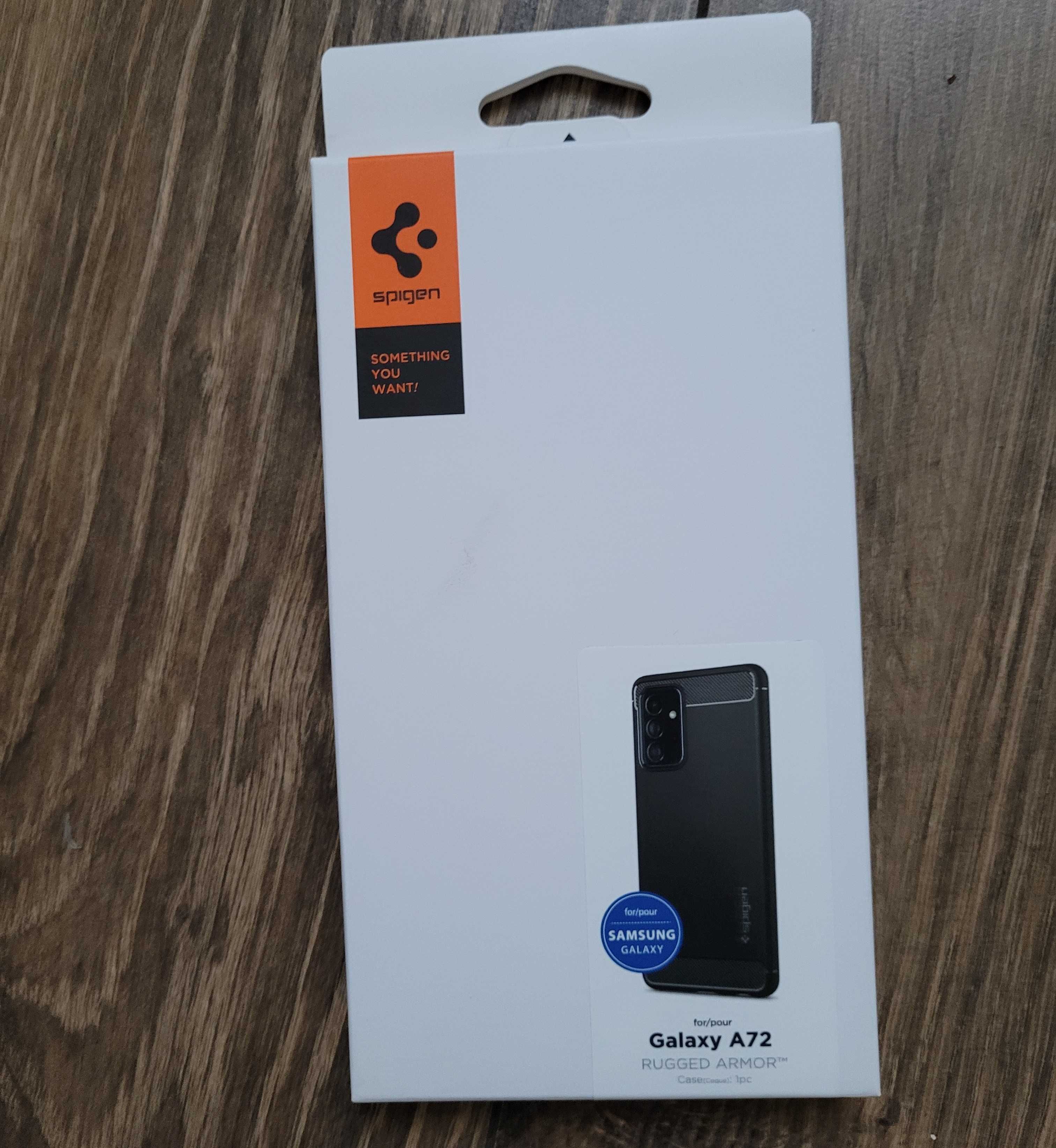 Etui Spigen Rugged Armor Samsung Galaxy A72 czarny pokrowiec