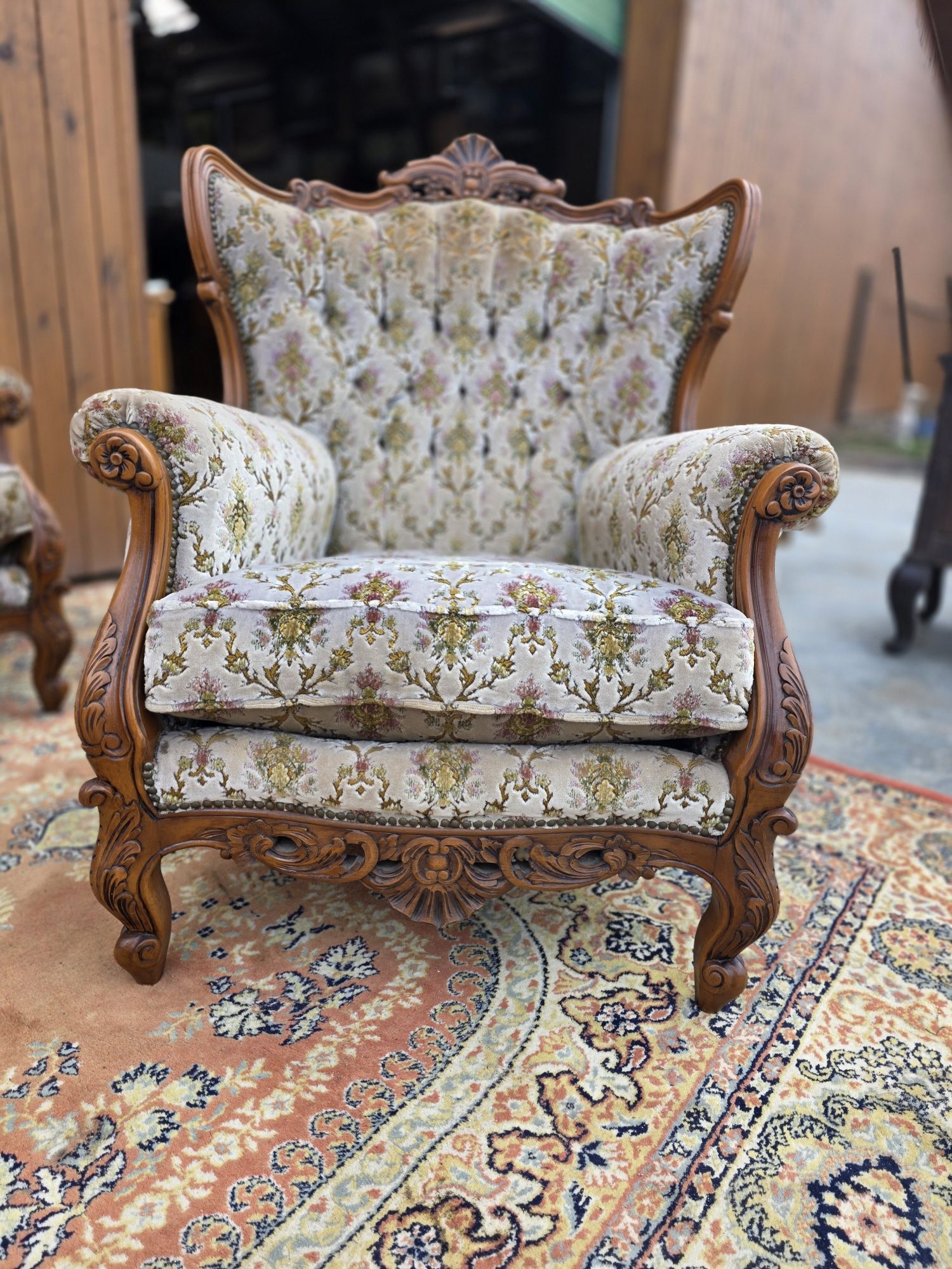Królewski wypoczynek Ludwik sofa + 2 fotele  #1647 Stylowy Węgrów