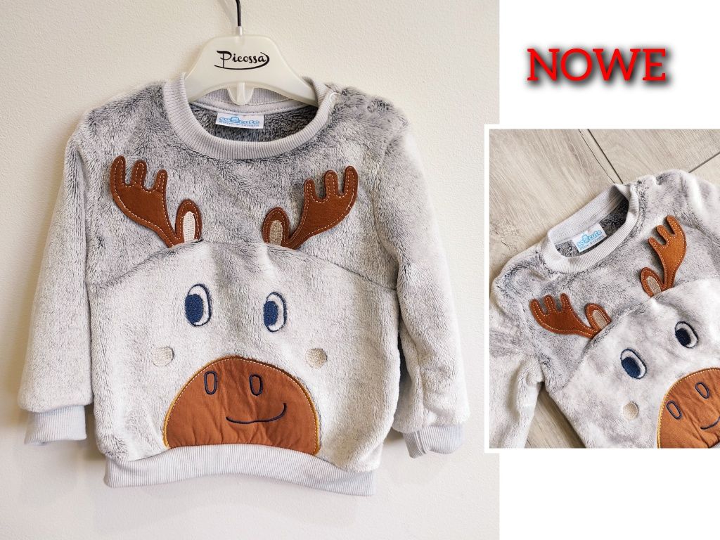 NOWY sweter świąteczny /bluza dziecięca/ Boże Narodzenie rozmiar 74/80