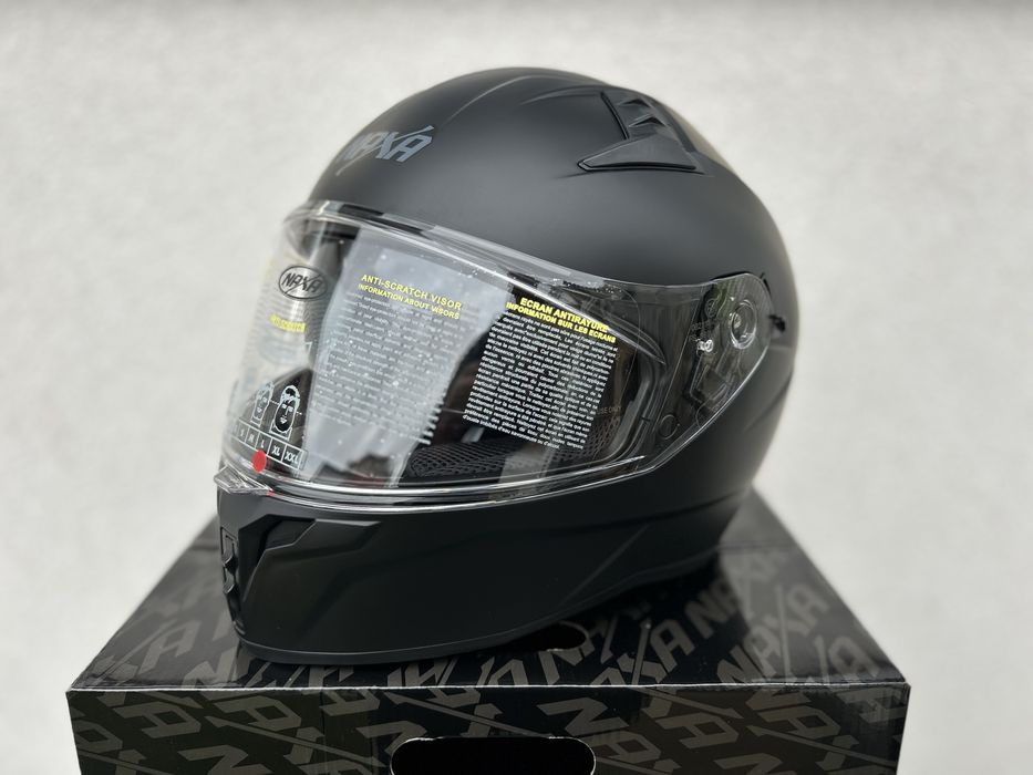 Kask motocyklowy NAXA F35 rozmiar XXL 63-64cm, czarny matt, Blenda!