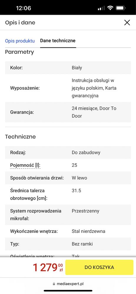 Kuchenka mikrofalowa i piekarnik Amica