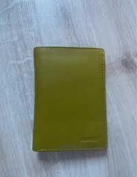 Nowy Skórzany zielony portfel portfelik Anet skóra naturalna