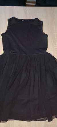 Sukienka czarna tiulowa 128