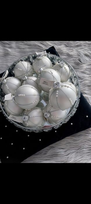 Home&you Piękne bombki z perełkami x12