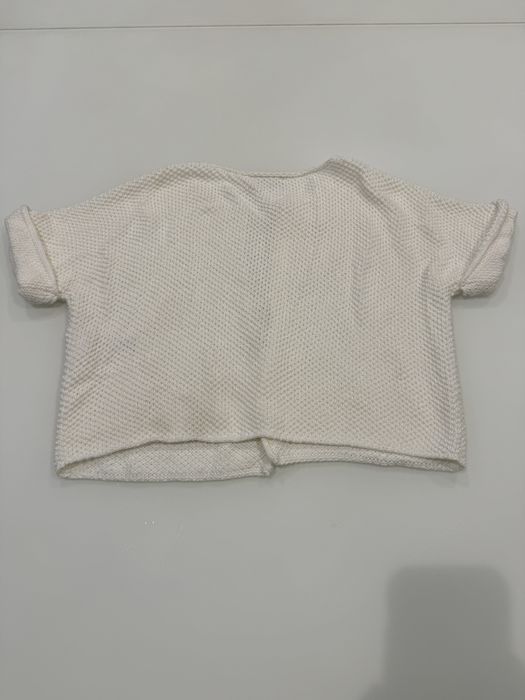 Casaco de malha branco da Benetton 7/9 anos