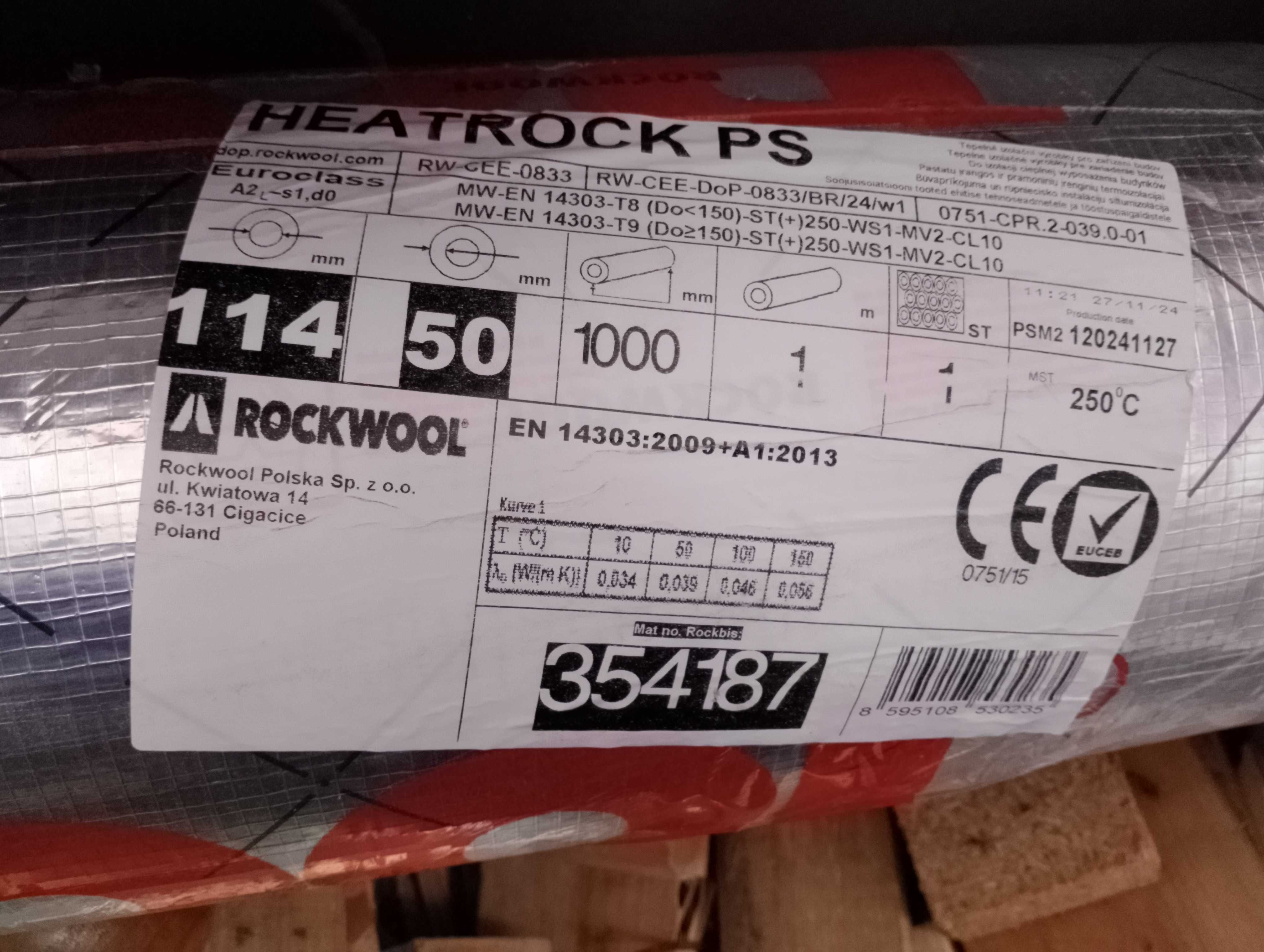 Rockwool otulina ocieplenie Heatrock PS izolacja cieplo ogrzewanie