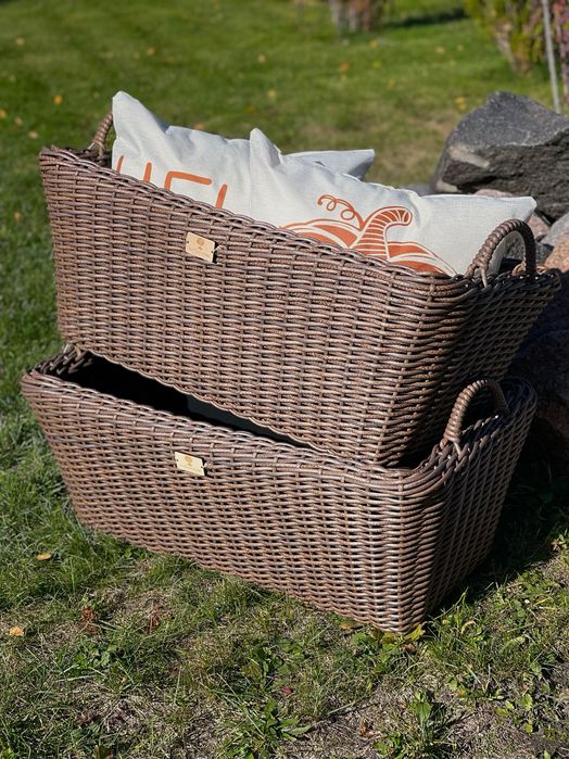 Кошик для дров / дровниця з ротангу Бровари