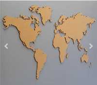 Mapa Mundo de Cortiça 107x200cm