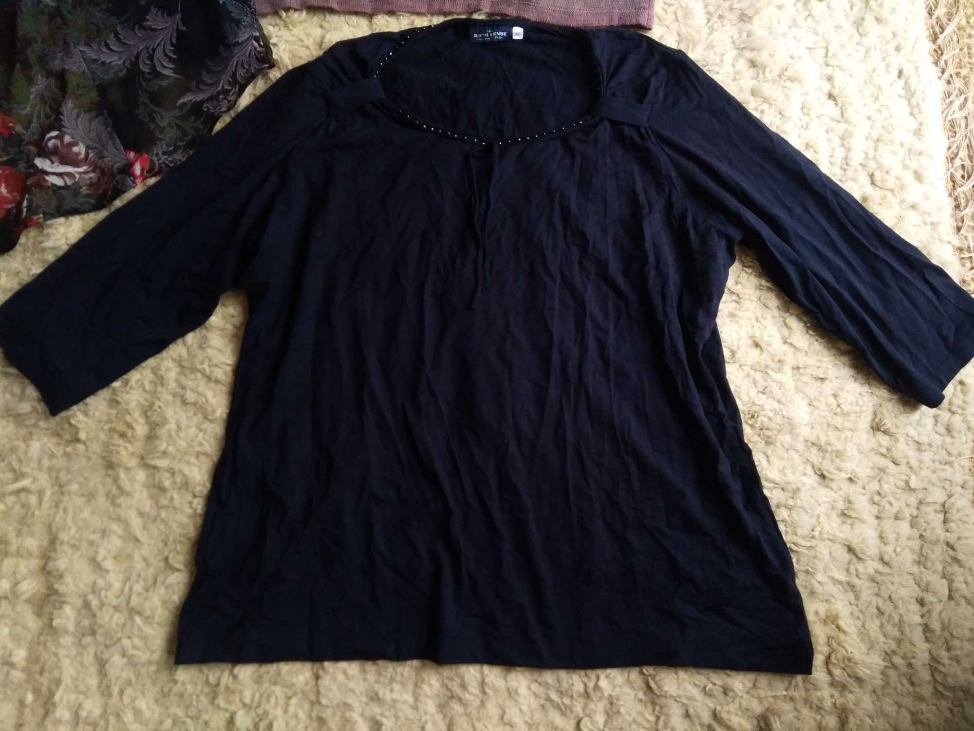 Zestaw odzieży damskiej rozmiar XL bluzka kamizelka swetrowa sweter