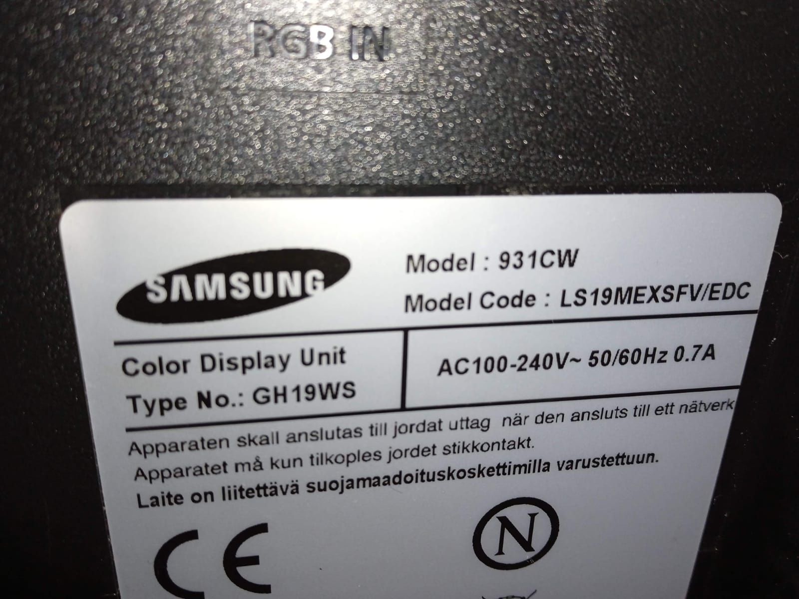 Monitor Samsung 19 cali