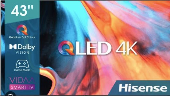 QLED Hisense 43" 43E7HQ 4K UHD HDR smart VIDAA wi-fi Dolby Vision