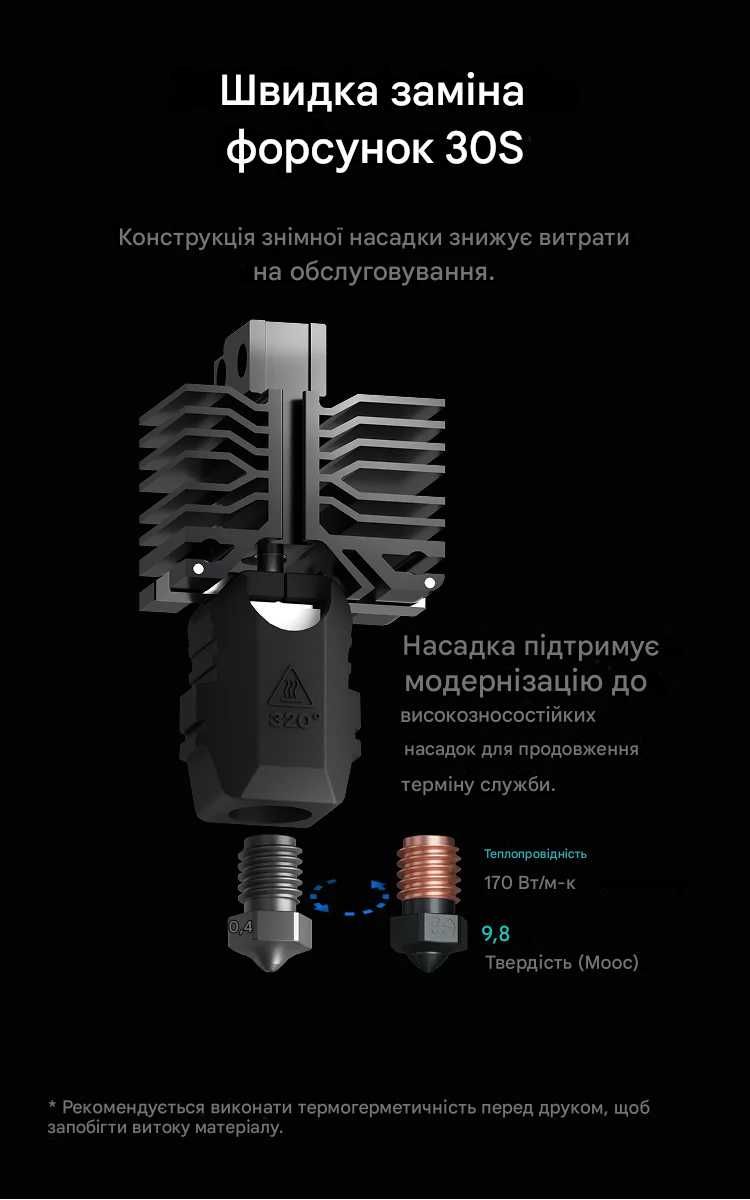 Хотенд Conch Hotend M6 Bambu Lab P1S / X1 сопло EndCoat сумістне V6