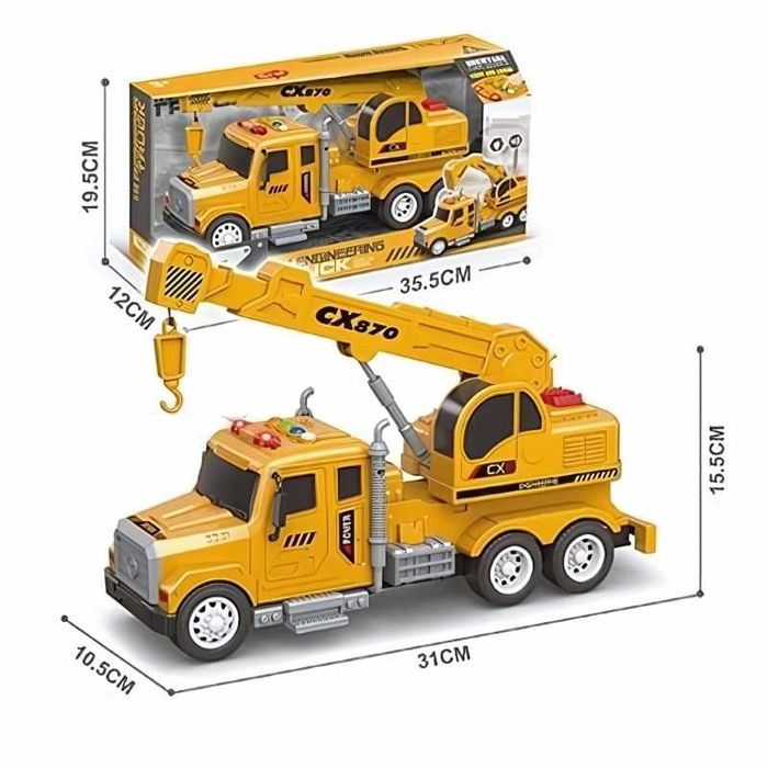 Interaktywny Dźwig z Ruchomym Hakiem Ciężarówka 1:14