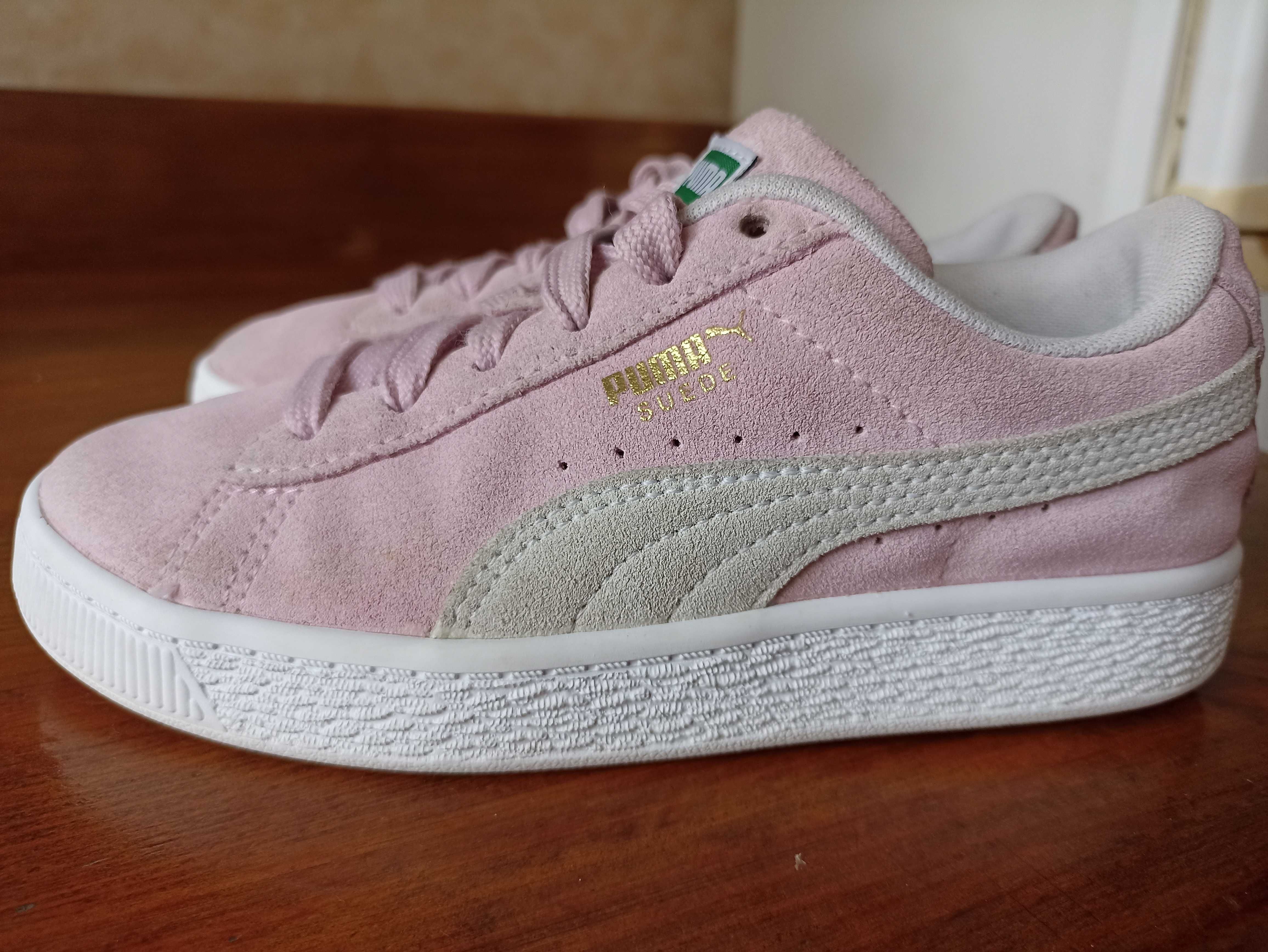 Дитячі замшеві рожеві кеди для дівчаток Puma Suede XL 34 розмір 21 см
