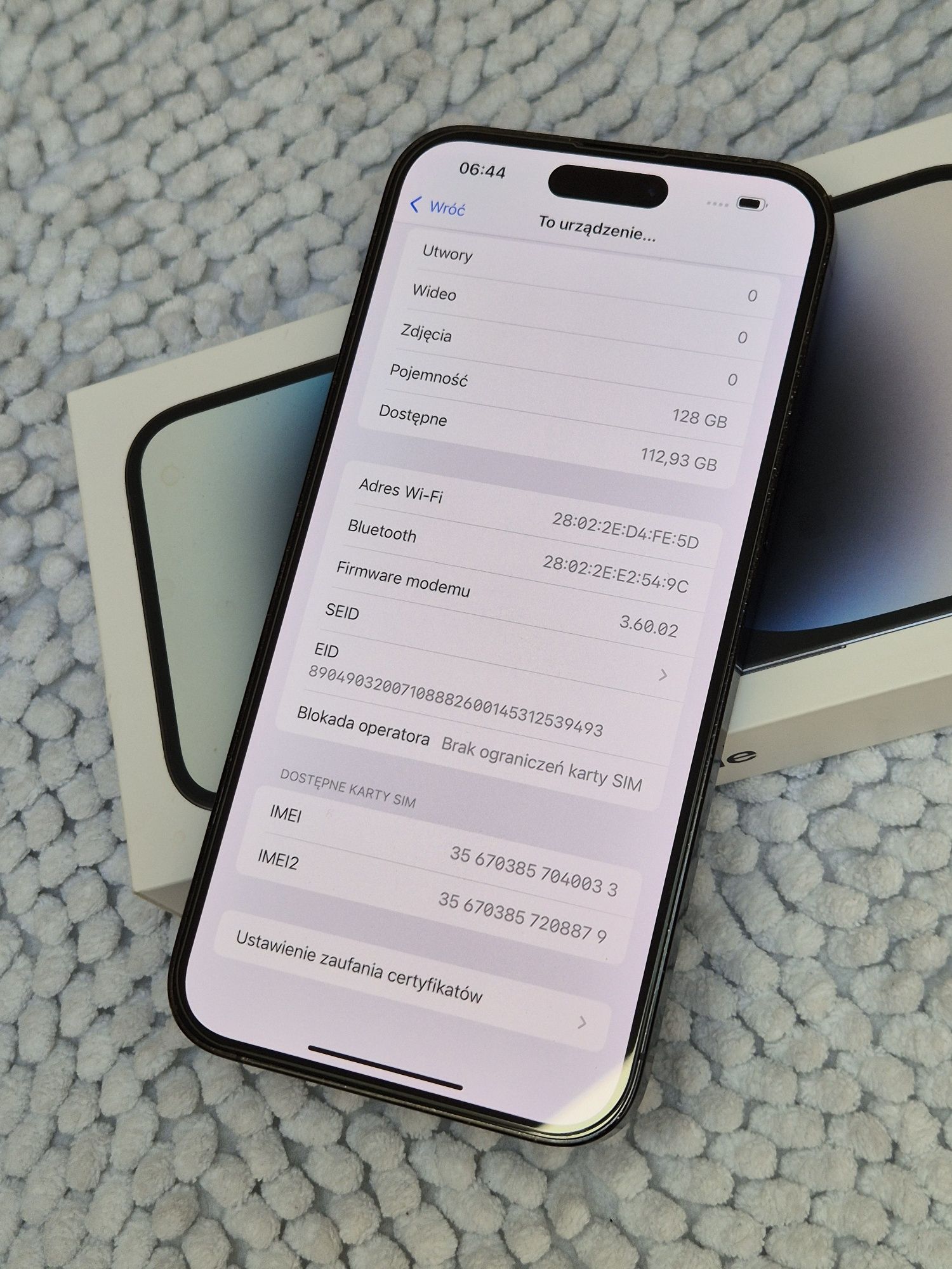 iPhone 14 Pro Max 87% baterii 128GB