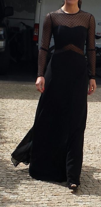 Vestido preto de cerimónia