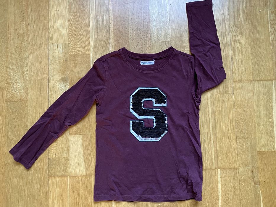 Bawełniana interaktywna koszulka z długim rękawem 122 cm Sinsay