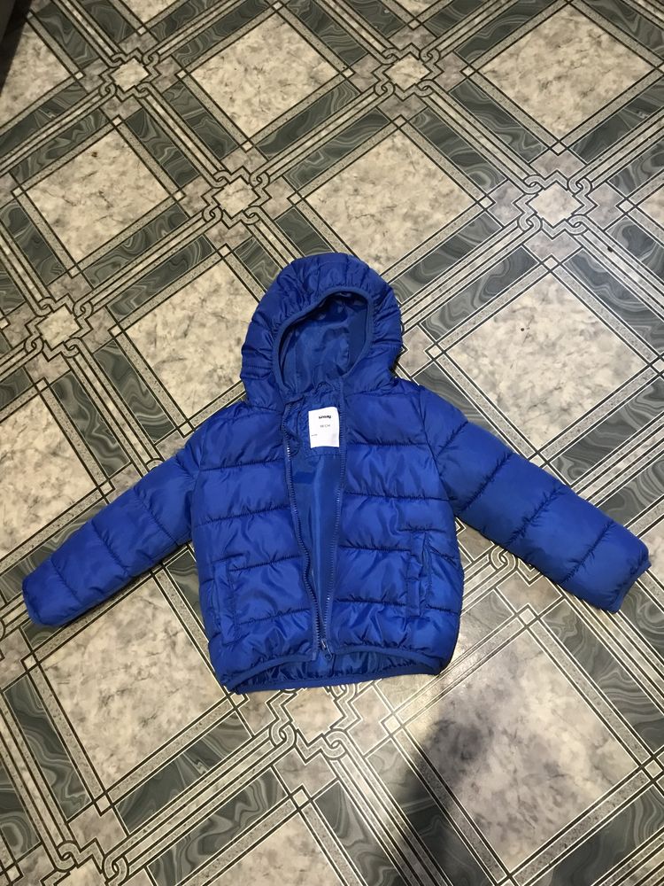 Синя демісезонна куртка весна/осінь 98 розмір Sinsay